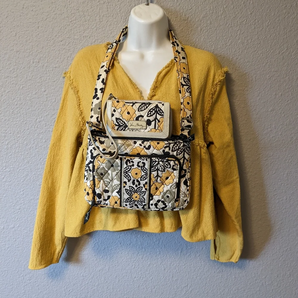 Zara Boho Crop Top Yellow Mustard Babydoll Long Sleeve Sz. L